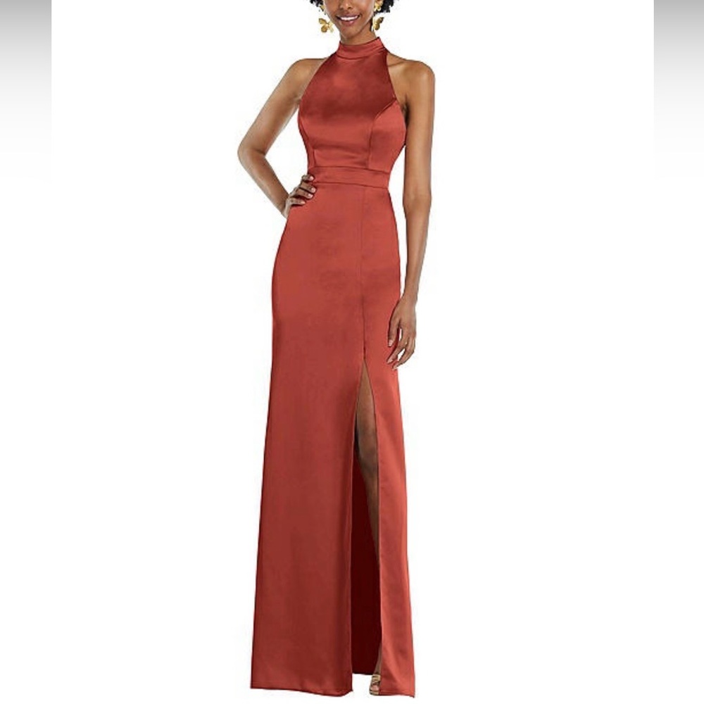 Satin Open Back Dress